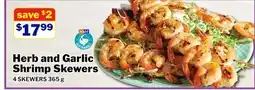 M & M Food Market Herb and Garlic Shrimp Skewers offer