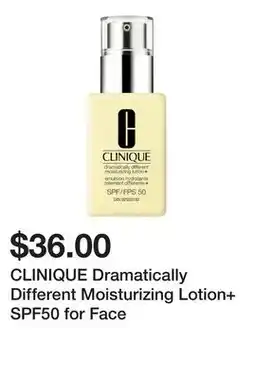 Sephora CLINIQUE Dramatically Different Moisturizing Lotion+ SPF50 for Face offer
