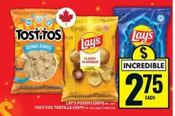 Food Basics Lay's Potato Chips & Tostitos Tortilla Chips offer