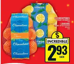 Food Basics Clementines and Lemons offer
