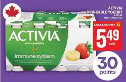 Food Basics ACTIVIA DRINKABLE YOGURT offer