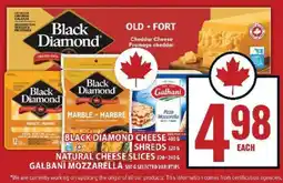 Food Basics Black Diamond Cheese, Natural Cheese Slices, Galbani Mozzarella offer