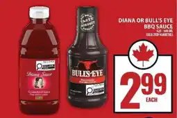 Food Basics DIANA OR BULL’S-EYE BBQ SAUCE offer