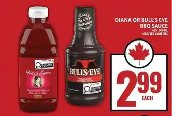 Food Basics DIANA OR BULL’S-EYE BBQ SAUCE offer
