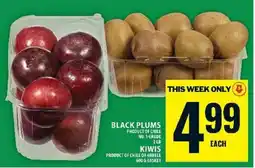 Food Basics Black Plums / Kiwis offer