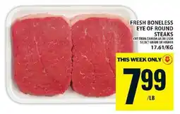 Food Basics Fresh Boneless Eye of Round Steaks offer