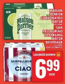 Food Basics Maison Perrier Carbonated Water / San Pellegrino Sparkling Water Beverage offer