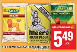 Food Basics Sher or Meera Besan, Brar Corn Flour offer
