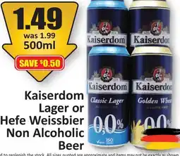 Starsky Kaiserdom Lager or Hefe Weissbier Non Alcoholic Beer offer
