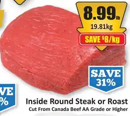 Starsky Inside Round Steak or Roast offer