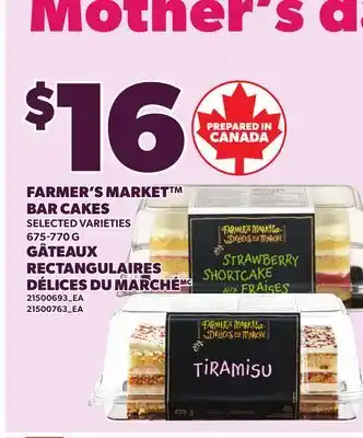 Independent City Market FARMER'S MARKET BAR CAKES offer