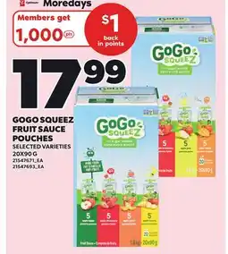 Independent City Market GOGO SQUEEZ FRUIT SAUCE POUCHES offer