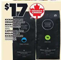 Independent City Market KICKING HORSE ORGANIC WHOLE BEAN COFFEE offer