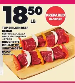 Independent City Market TOP SIRLOIN BEEF KEBAB offer