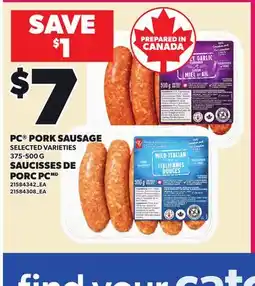 Independent City Market PC PORK SAUSAGE offer