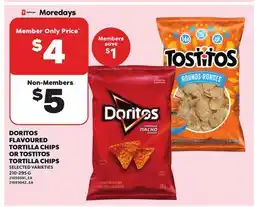 Independent City Market DORITOS FLAVOURED TORTILLA CHIPS OR TOSTITOS CHIPS offer