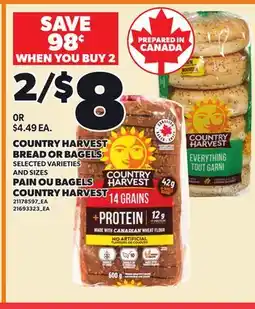 Independent City Market COUNTRY HARVEST COUNTRY HARVEST BREAD OR BAGELS offer