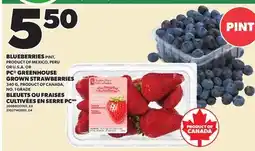 Independent City Market BLUEBERRIES PINT, PC GREENHOUSE GROWN STRAWBERRIES offer
