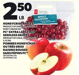 Independent City Market HONEYCRISP APPLES OR PC EXTRA LARGE RED SEEDLESS GRAPES offer
