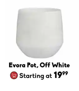 Sheridan Nurseries Evora Pot, Off White offer