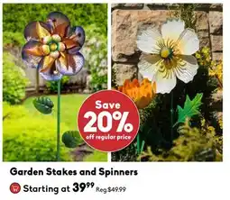 Sheridan Nurseries Garden Stakes and Spinners offer