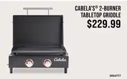 Cabela's CABELA'S 2-BURNER TABLETOP GRIDDLE offer