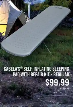 Cabela's CABELA'S SELF-INFLATING SLEEPING PAD WITH REPAIR KIT - REGULAR offer