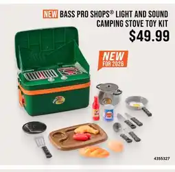Cabela's BASS PRO SHOPS LIGHT AND SOUND CAMPING STOVE TOY KIT offer