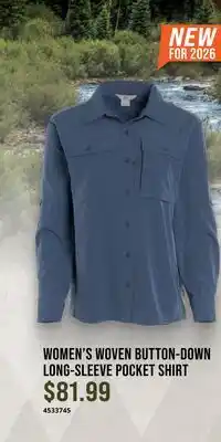 Cabela's WOMEN'S WOVEN BUTTON-DOWN LONG-SLEEVE POCKET SHIRT offer