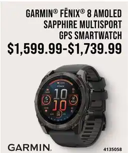 Cabela's GARMIN FĒNIX 8 AMOLED SAPPHIRE MULTISPORT GPS SMARTWATCH offer