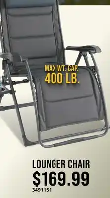 Cabela's LOUNGER CHAIR offer