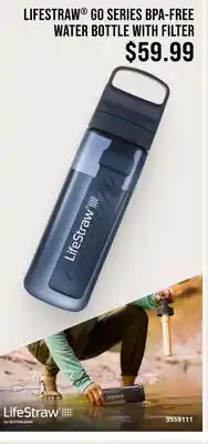 Cabela's LIFESTRAW GO SERIES BPA-FREE WATER BOTTLE WITH FILTER offer