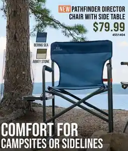 Cabela's PATHFINDER DIRECTOR CHAIR WITH SIDE TABLE offer