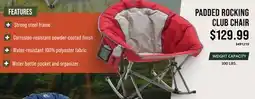 Cabela's PADDED ROCKING CLUB CHAIR offer