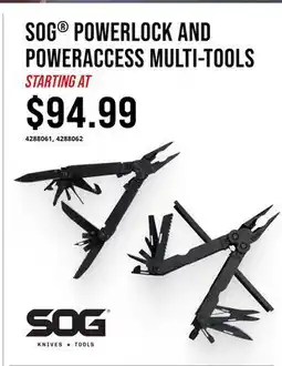 Cabela's SOG POWERLOCK AND POWERACCESS MULTI-TOOLS offer