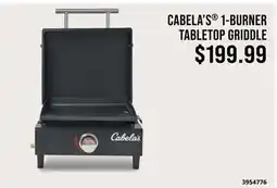 Cabela's CABELA'S 1-BURNER TABLETOP GRIDDLE offer
