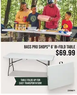 Cabela's BASS PRO SHOPS 6' BI-FOLD TABLE offer