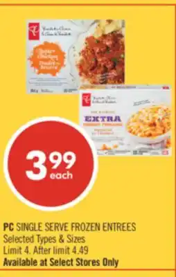 Shoppers Drug Mart PC SINGLE SERVE FROZEN ENTREES offer