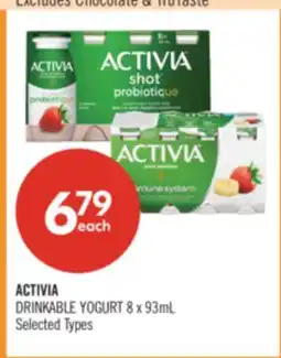 Shoppers Drug Mart ACTIVIA DRINKABLE YOGURT 8 × offer