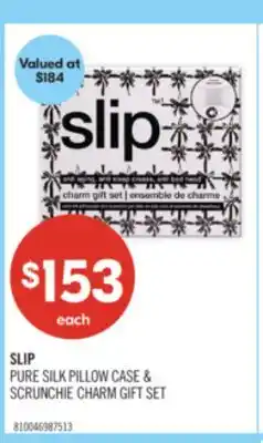 Shoppers Drug Mart SLIP PURE SILK PILLOW CASE & SCRUNCHIE CHARM GIFT SET offer