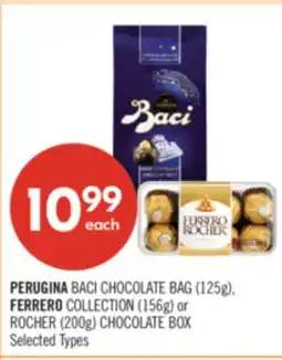 Shoppers Drug Mart PERUGINA BACI CHOCOLATE BAG (125g), FERRERO COLLECTION (156g) or ROCHER (200g) CHOCOLATE BOX offer