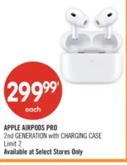 Shoppers Drug Mart APPLE AIRPODS PRO 2nd GENERATION with CHARGING CASE offer