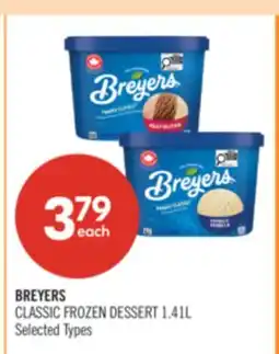 Shoppers Drug Mart BREYERS CLASSIC FROZEN DESSERT offer