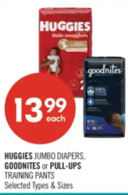 Shoppers Drug Mart HUGGIES JUMBO DIAPERS, GOODNITES or PULL-UPS TRAINING PANTS offer