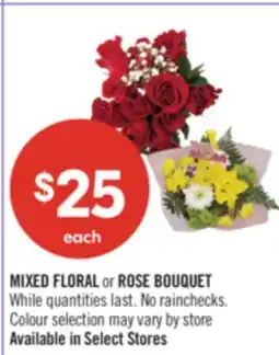 Shoppers Drug Mart MIXED FLORAL or ROSE BOUQUET offer