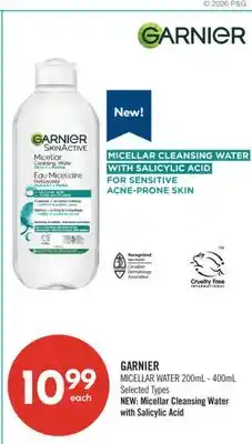 Shoppers Drug Mart GARNIER MICELLAR WATER offer