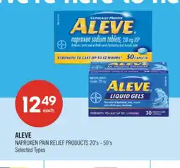 Shoppers Drug Mart ALEVE NAPROXEN PAN RELIEF PRODUCTS offer