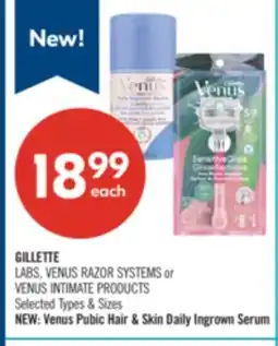 Shoppers Drug Mart GILLETTE LABS VENUS RAZOR SYSTEMS OR VENUS INTIMATE PRODUCTS offer