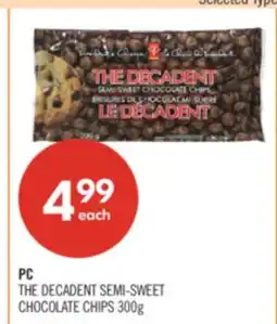 Shoppers Drug Mart PC THE DECADENT SEMI-SWEET CHOCOLATE CHIPS offer