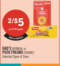 Shoppers Drug Mart DAD'S OATMEAL or PEEK FREANS COOKIES offer